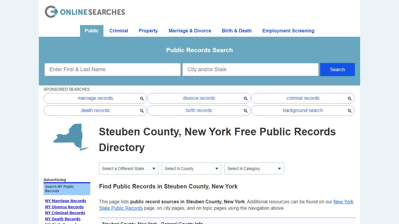 Steuben County, New York Public Records Directory